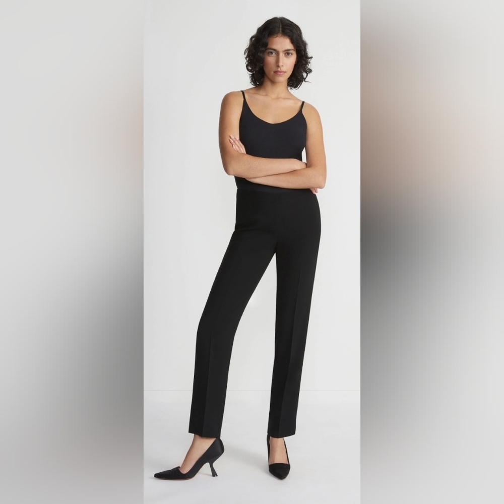 Lafayette 148 New York "Bleecker" black slacks 27¼ inseam sz 6